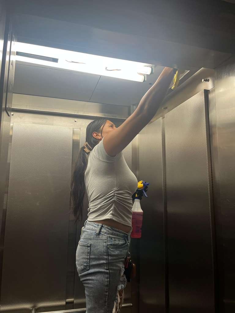 Aurora Multiservice crew performing deep cleaning